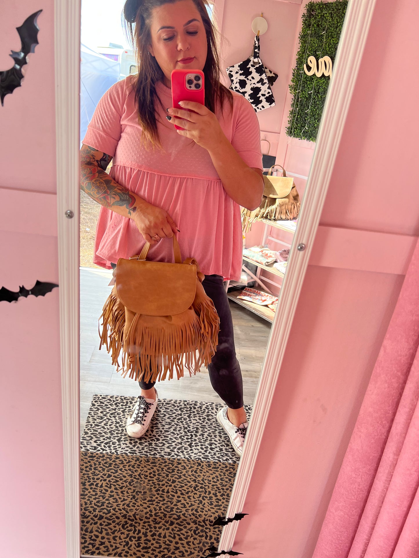 Fringe backpack