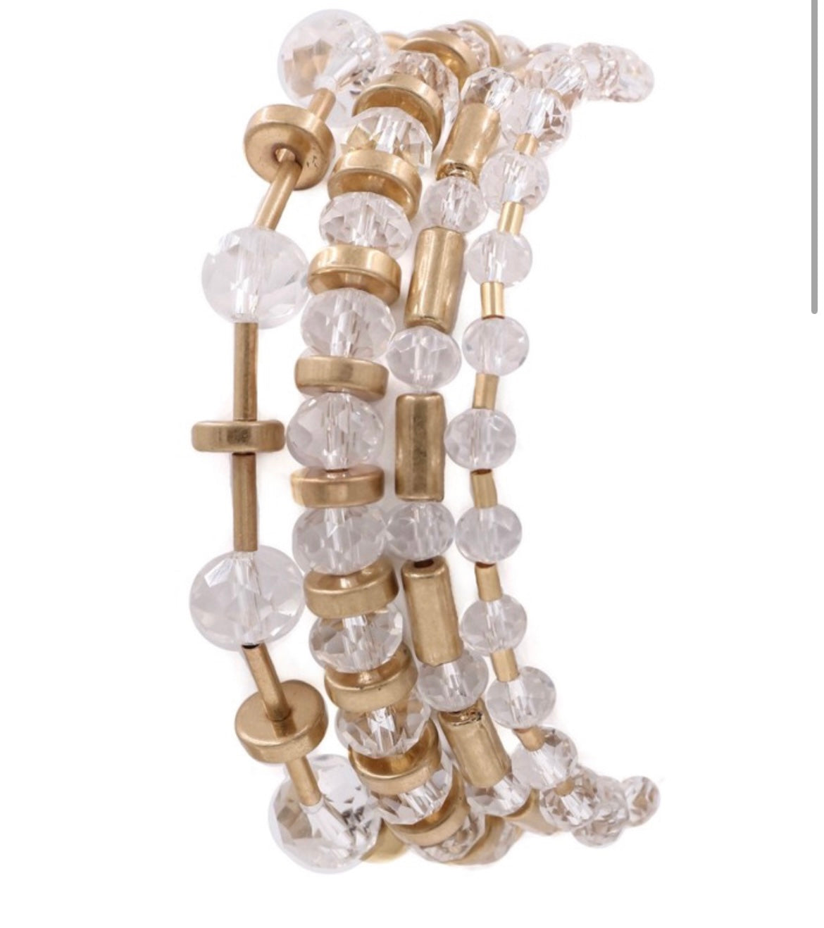 4 strand beaded bracelet stack
