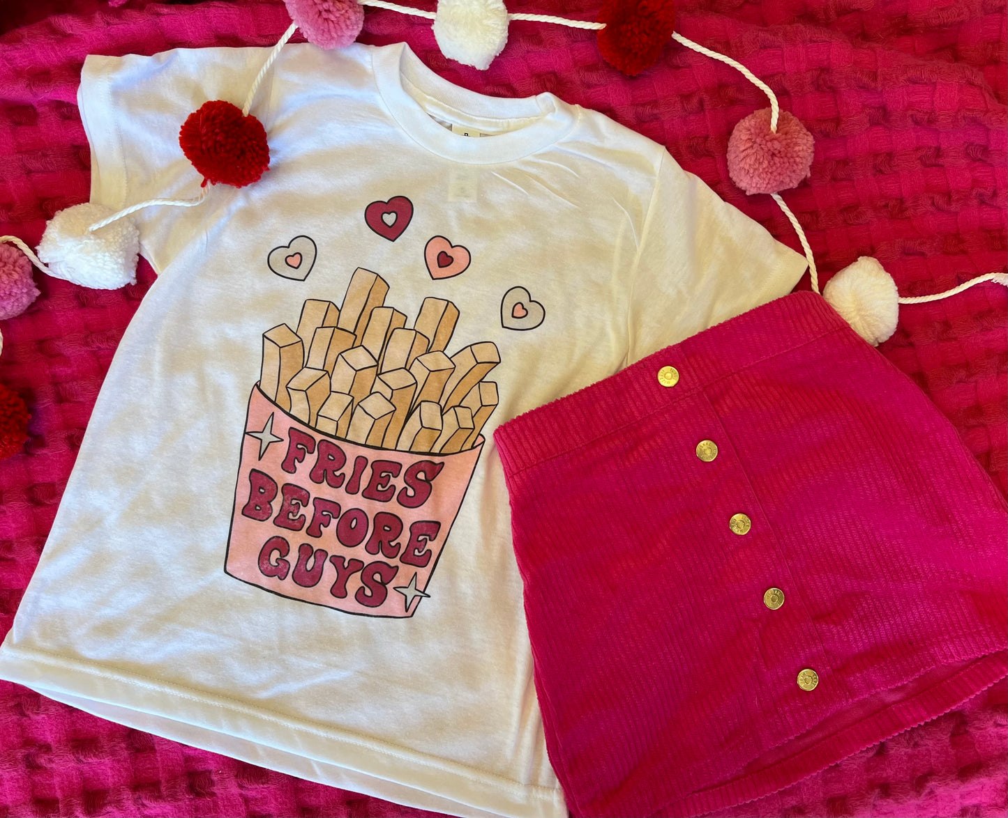 Fries before guys youth tee
